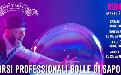 Corso professionale bolle di sapone a Roma 14-17 marzo 2020