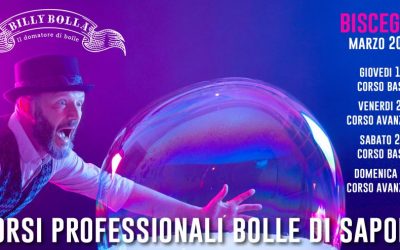 Corso professionale bolle di sapone in Puglia (Bisceglie) 19-22 marzo 2020