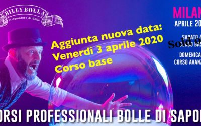 Corso professionale bolle di sapone a Milano 3-4-5 aprile 2020