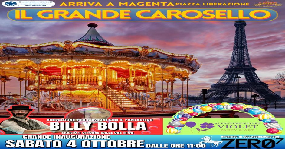 Billy Bolla inaugura “Il Grande Carosello” a Magenta (MI)