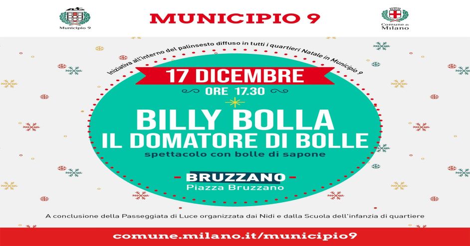 Billy Bolla per il “Natale nei quartieri” – Municipio 9 (Milano)