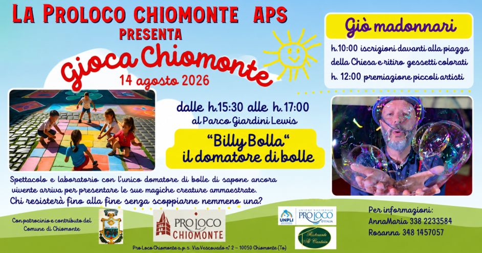 Billy Bolla a “Gioca Chiomonte” – Chiomonte (TO)